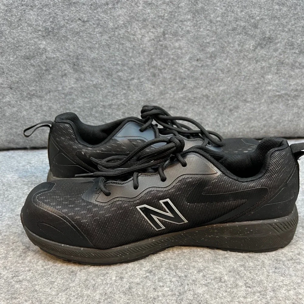New Balance Men Black Toe Protect Safety Work Shoes Low Top Lace Up Heavy Duty 9